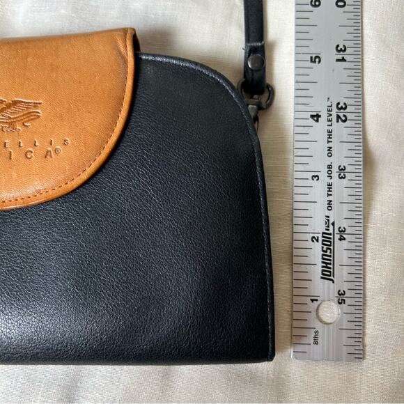 Perry Ellis crossbody wallet leather trim removable strap minimalist classic - Picture 8 of 9